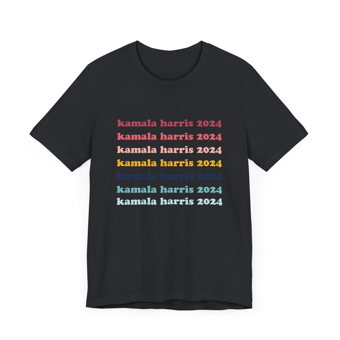 Kamala Harris 2024 Retro Rainbow Tee