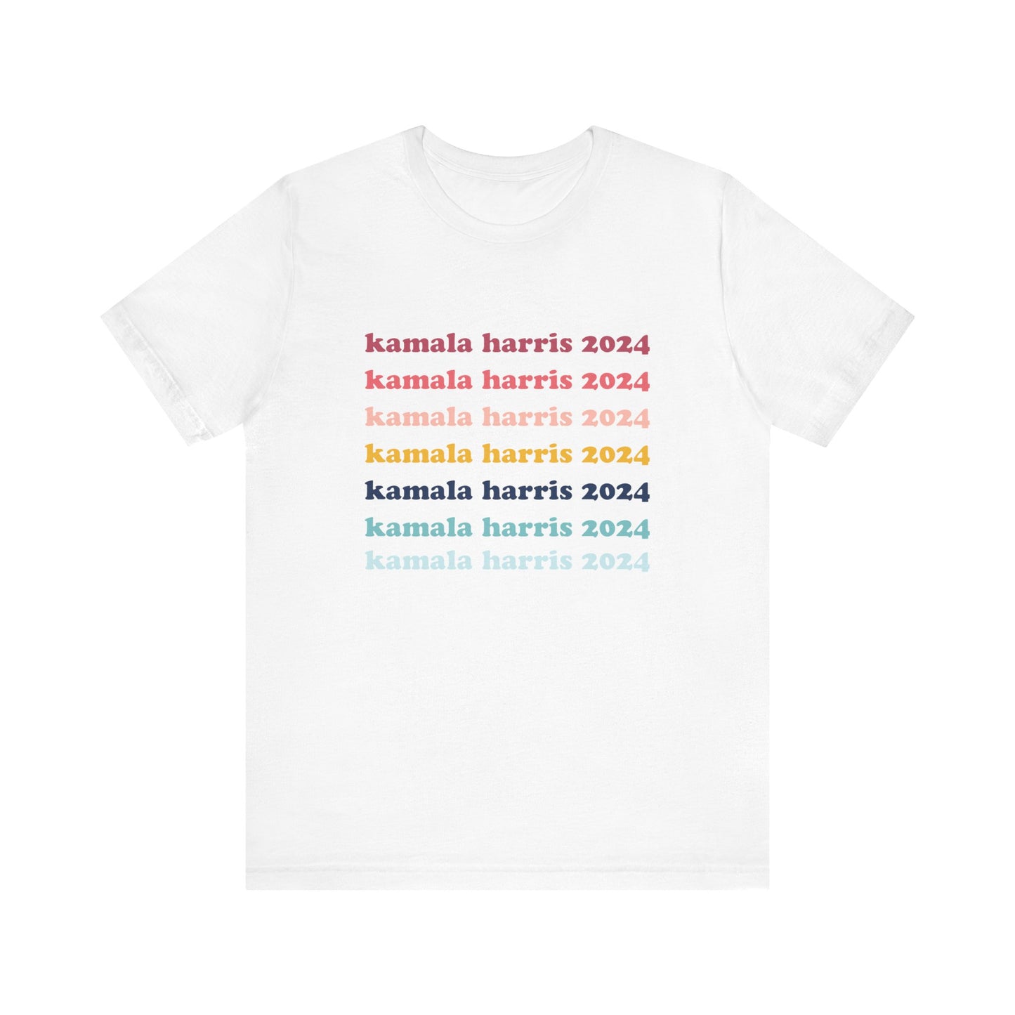 Kamala Harris 2024 Retro Rainbow Tee