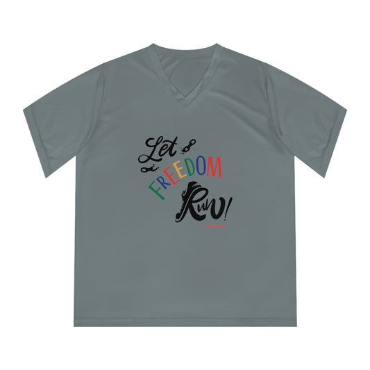 Black Girl's Run | Women's Performance V-Neck T-Shirt