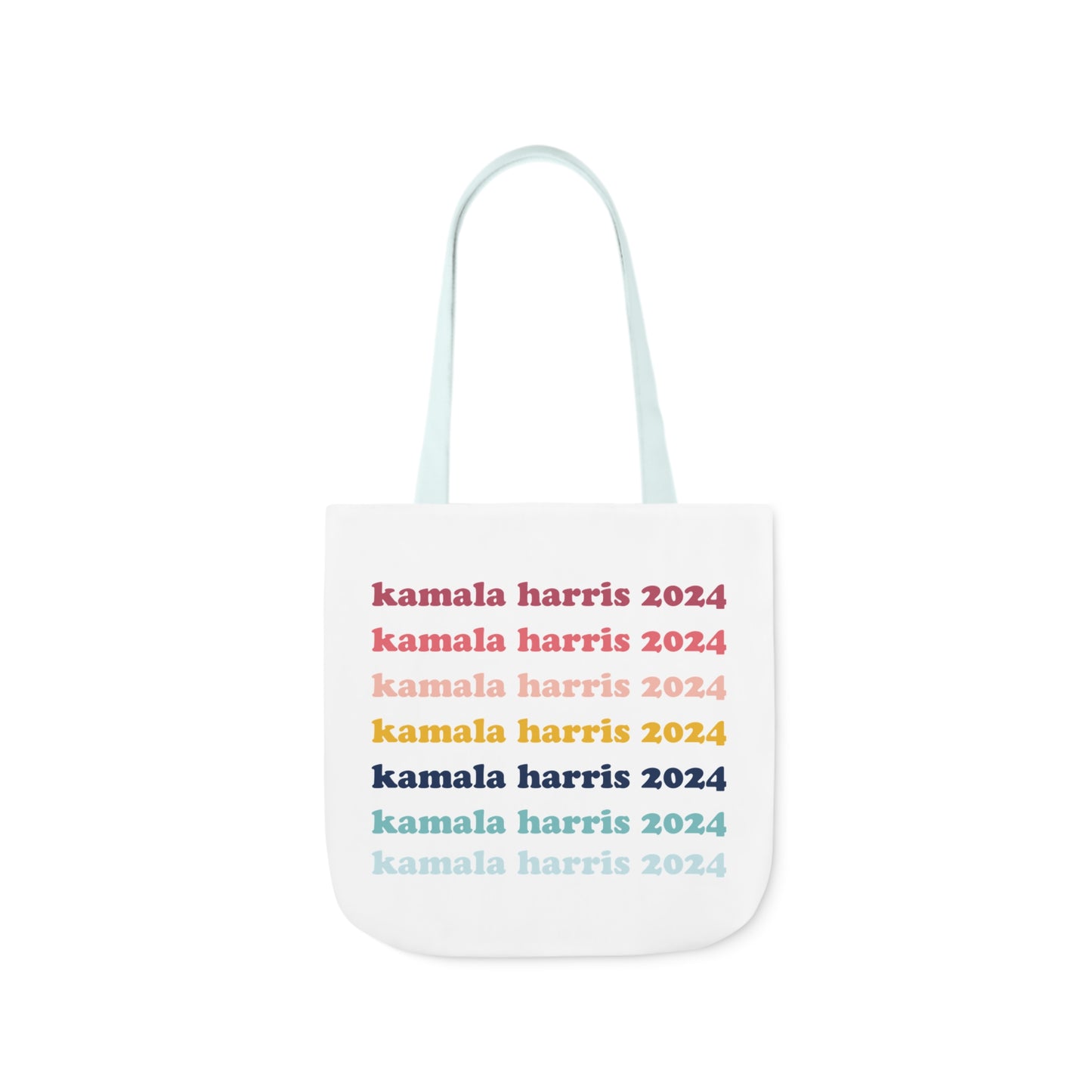 Kamala Harris 2024 Retro Rainbow Canvas Tote Bag