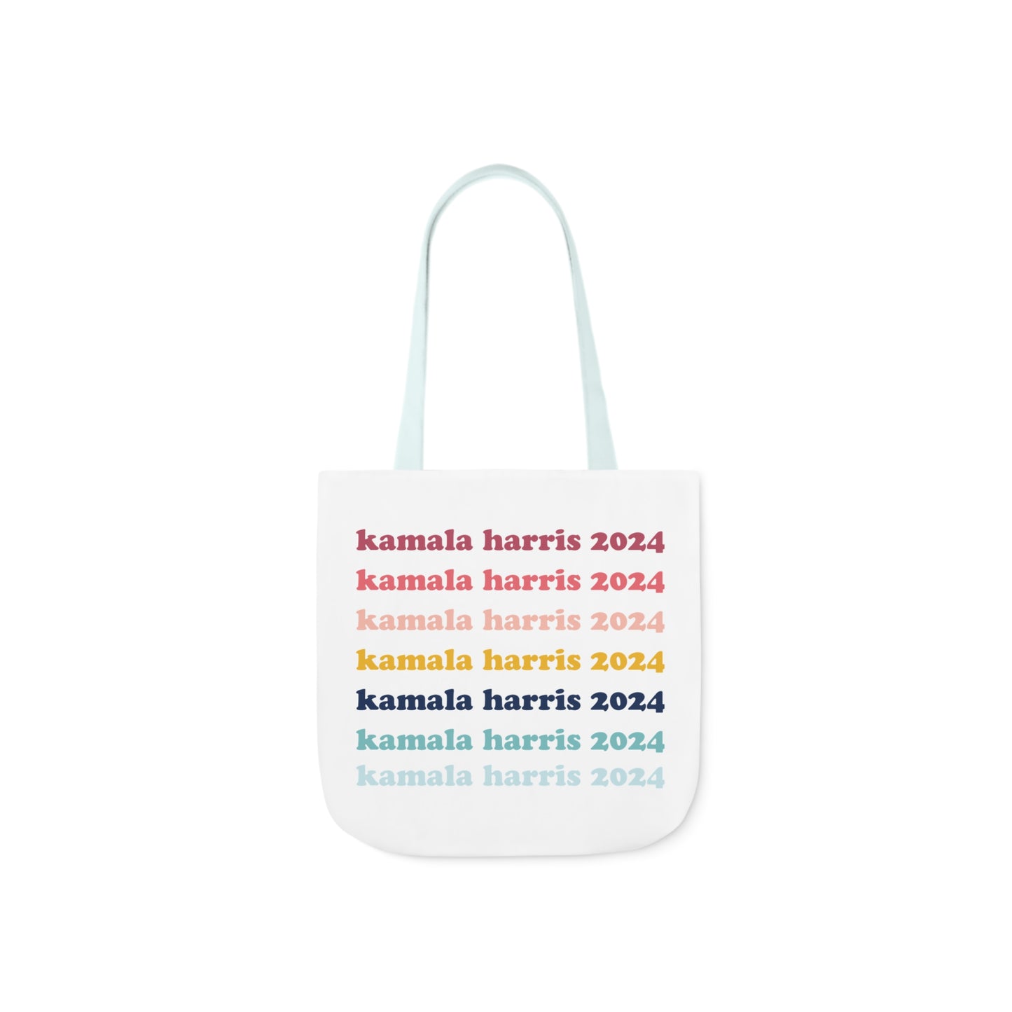 Kamala Harris 2024 Retro Rainbow Canvas Tote Bag