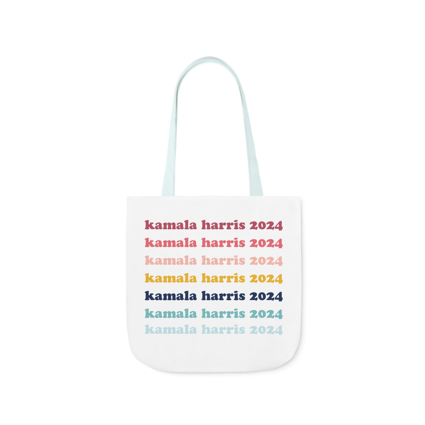 Kamala Harris 2024 Retro Rainbow Canvas Tote Bag
