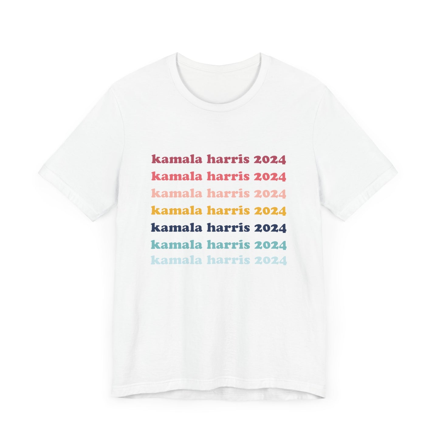 Kamala Harris 2024 Retro Rainbow Tee