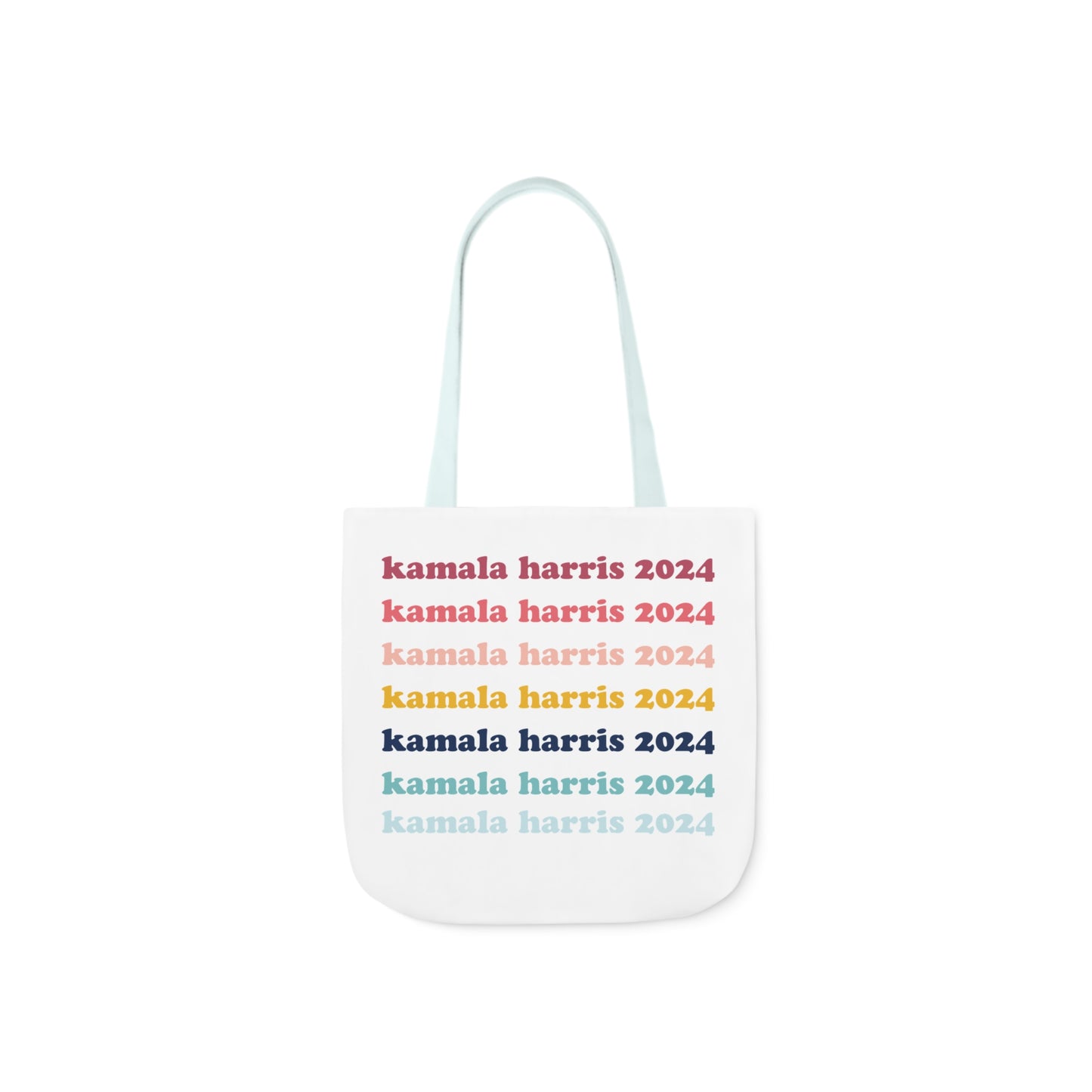 Kamala Harris 2024 Retro Rainbow Canvas Tote Bag
