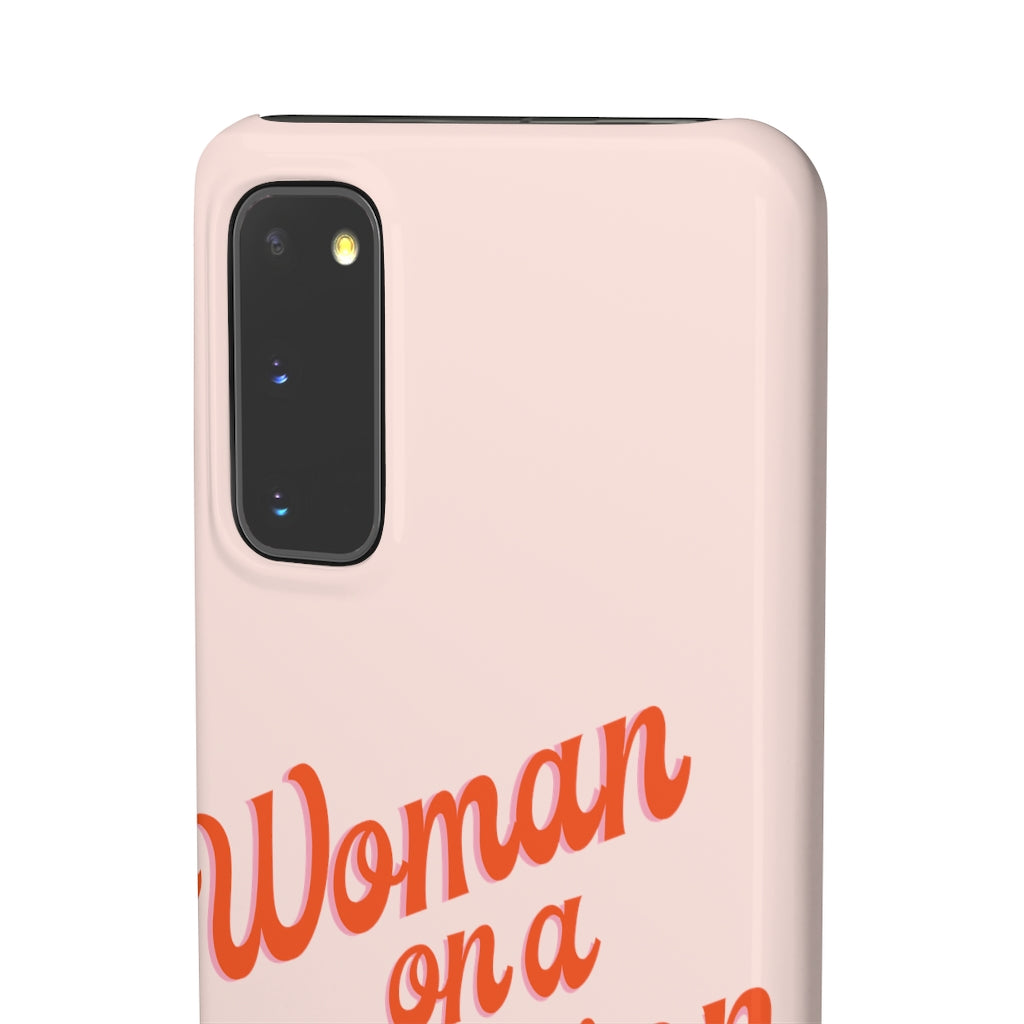 Woman on a Mission -Pink- Tough Phone Case