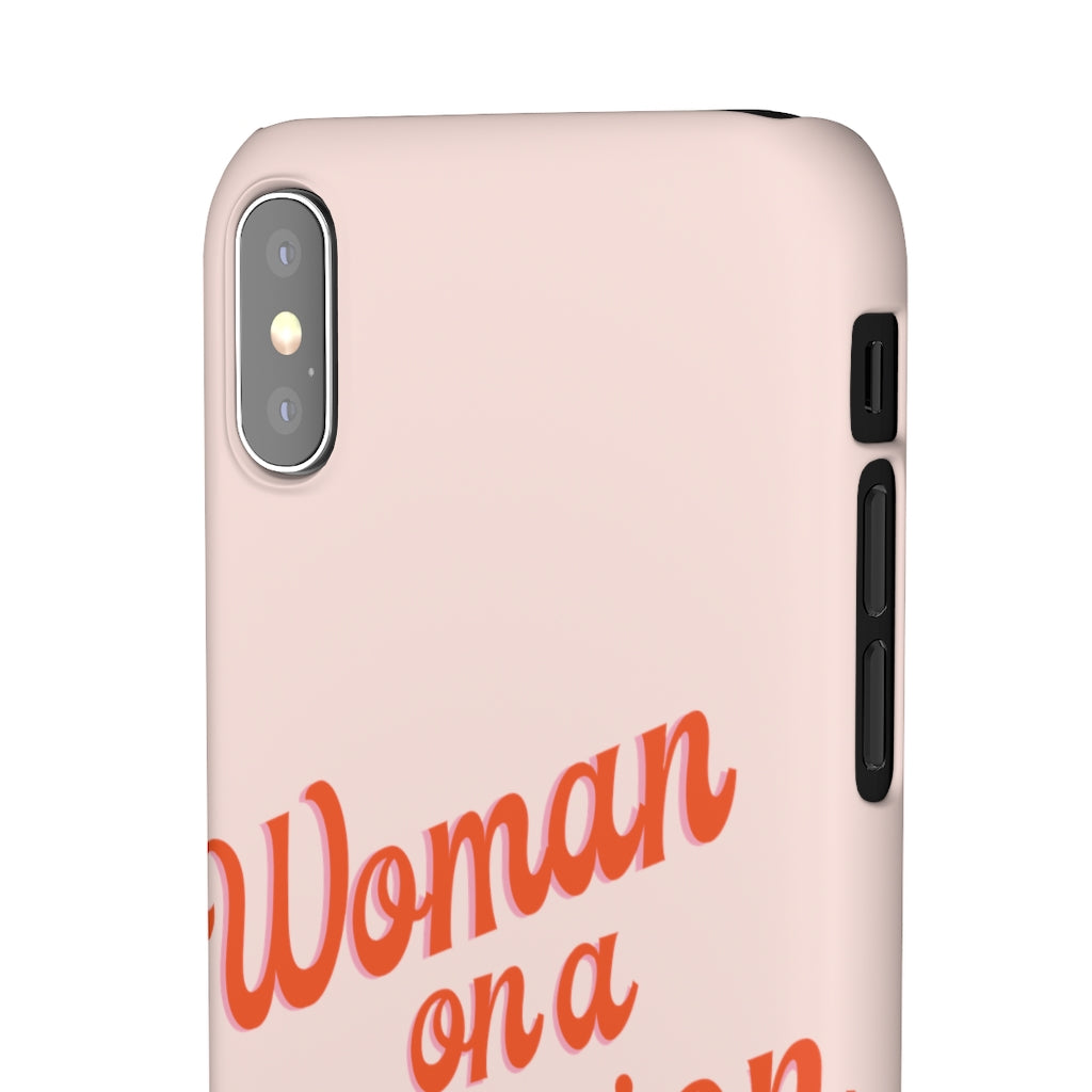 Woman on a Mission -Pink- Tough Phone Case
