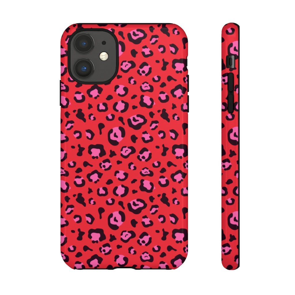 Signature Red Leopard Tough Phone Case