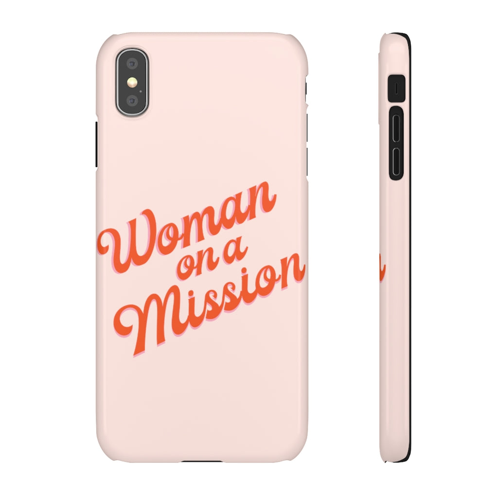 Woman on a Mission -Pink- Tough Phone Case