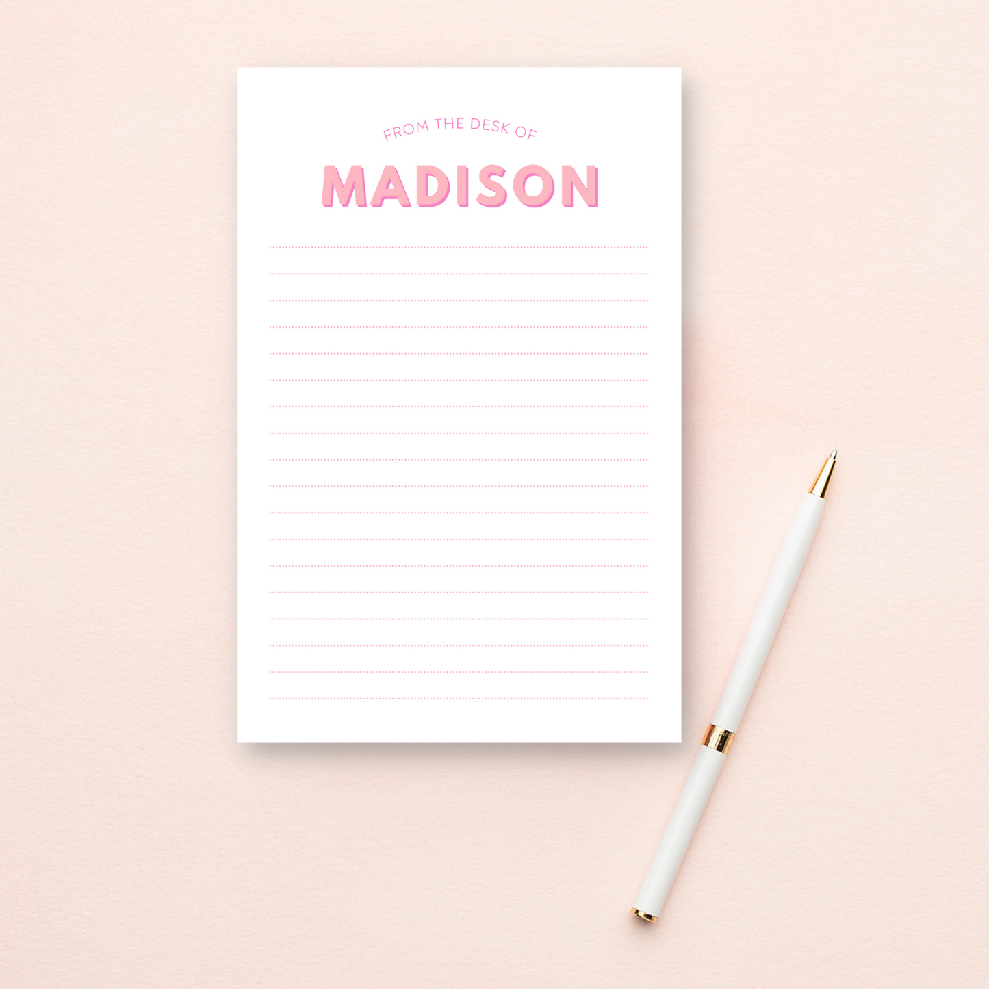 Personalized Modern Bold Notepad