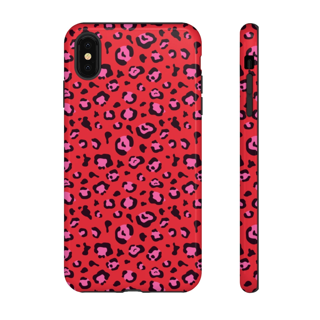 Signature Red Leopard Tough Phone Case