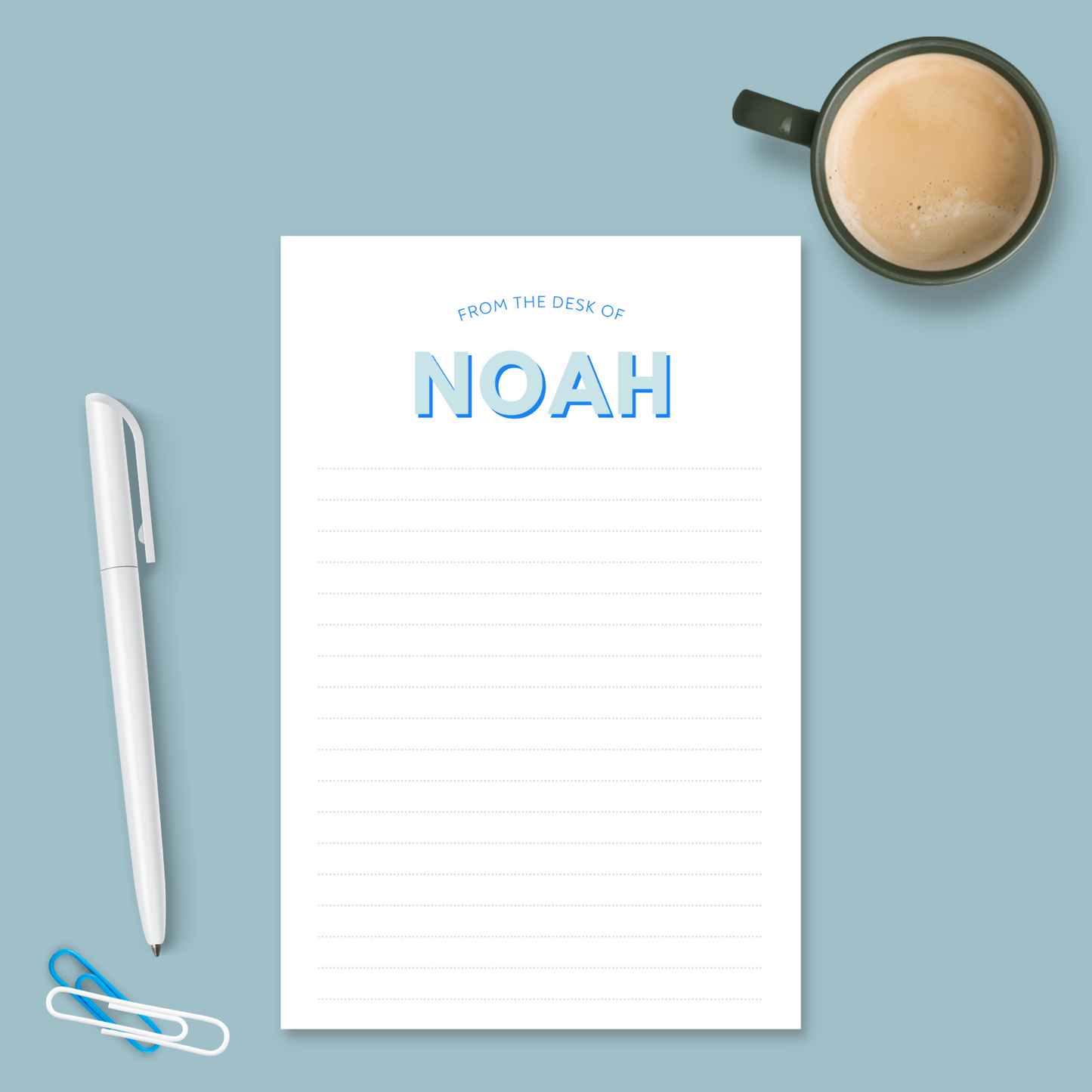 Personalized Modern Bold Notepad