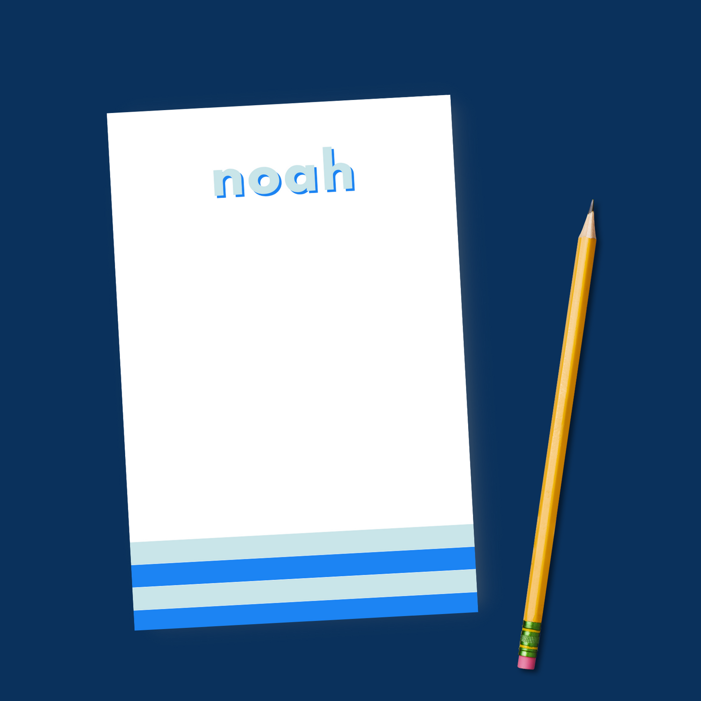 Personalized Modern Bold Stripes Notepad