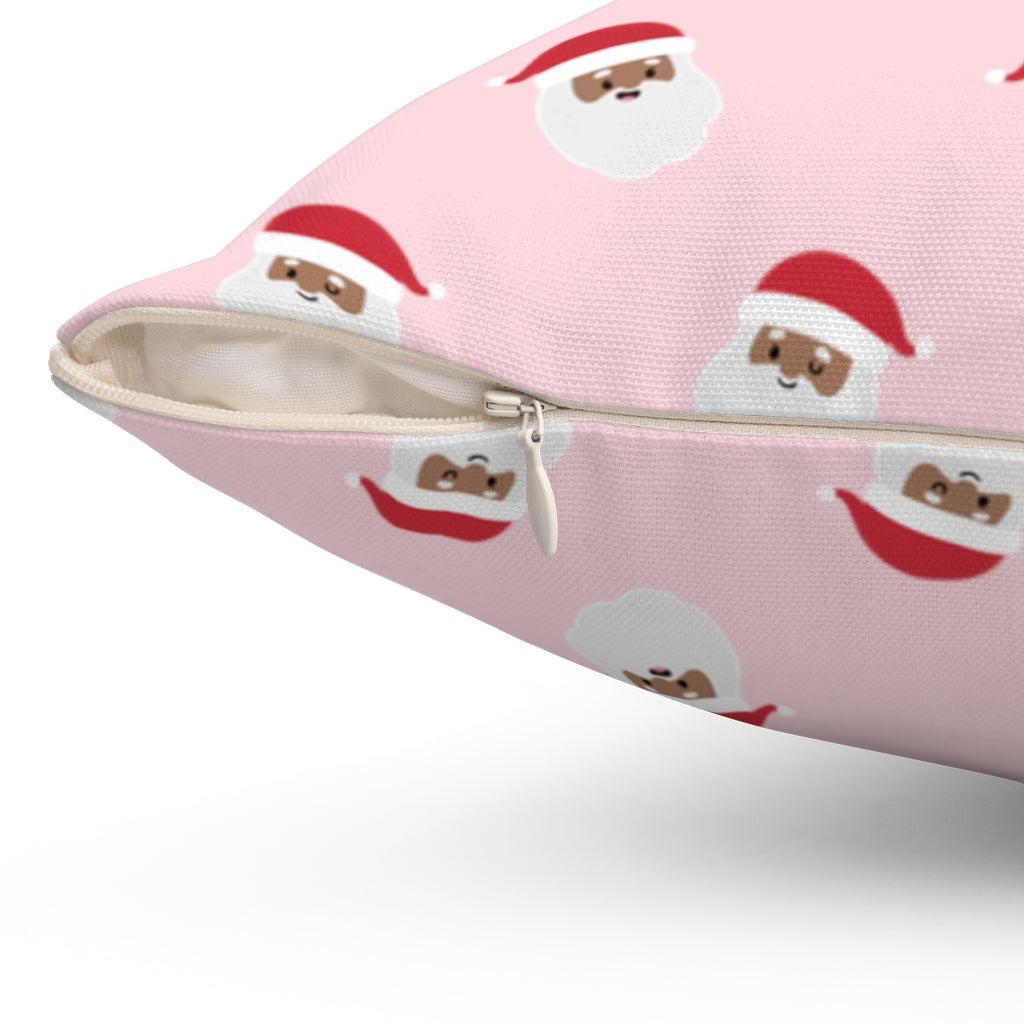 Pink Joyful Merry & Black Pillow