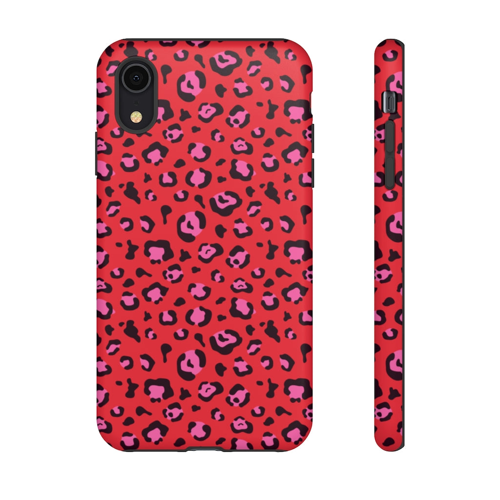 Signature Red Leopard Tough Phone Case