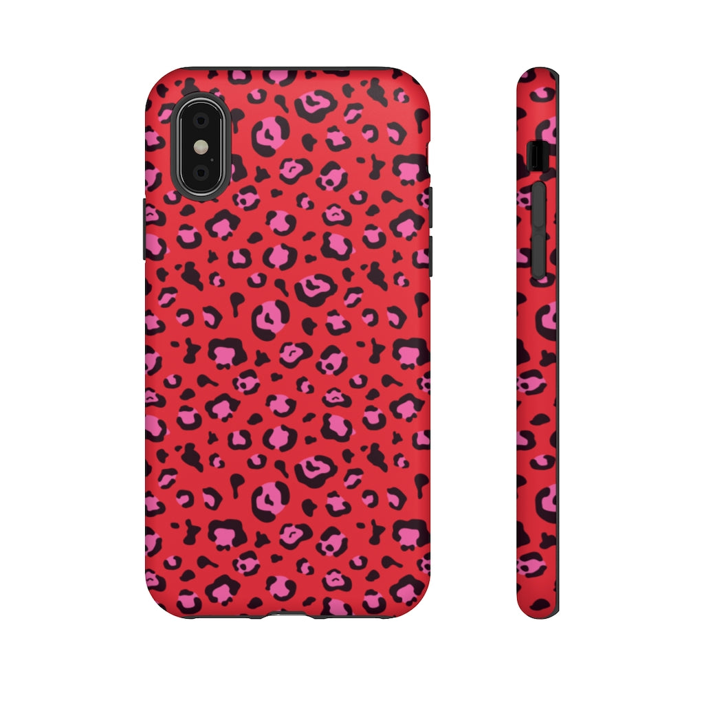 Signature Red Leopard Tough Phone Case