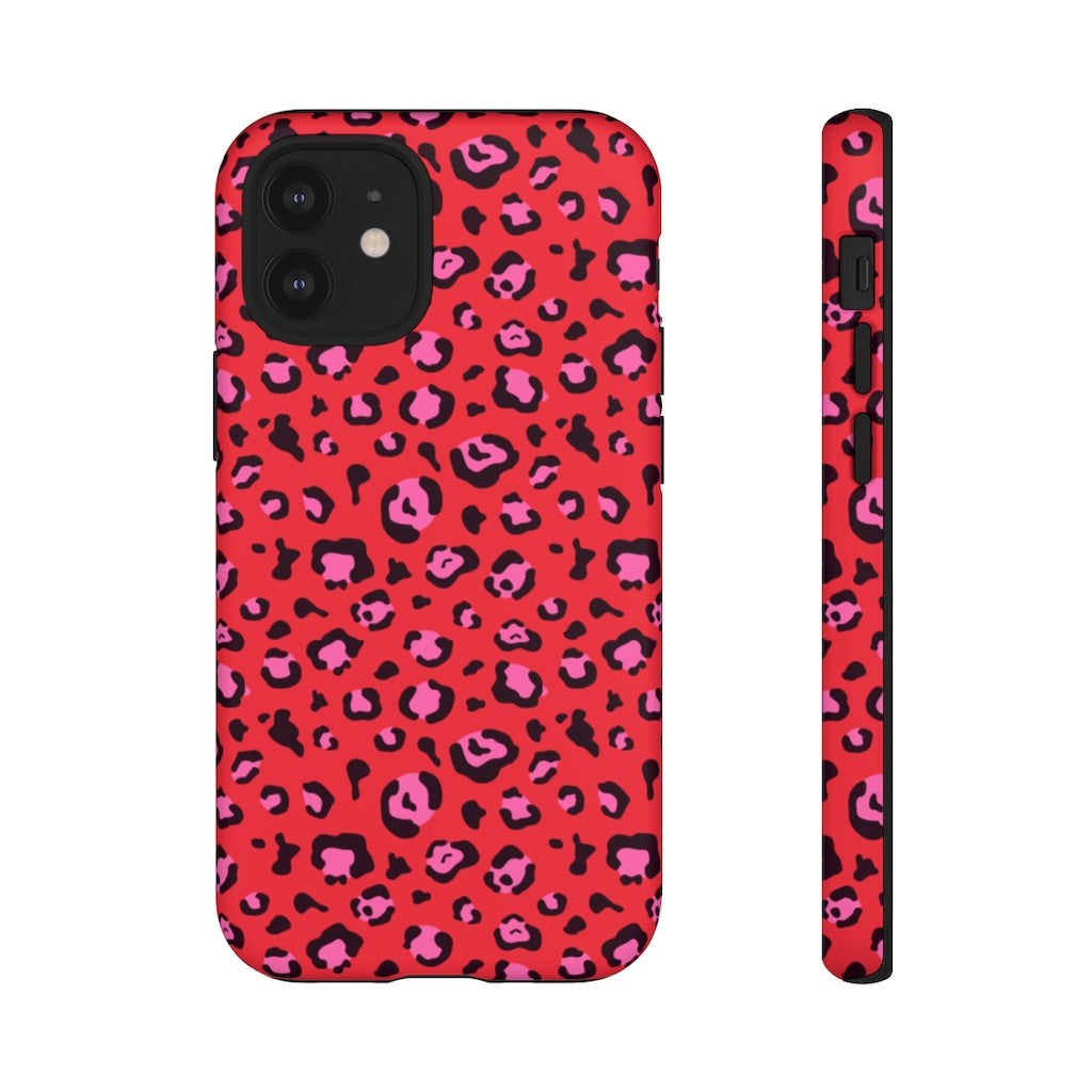 Signature Red Leopard Tough Phone Case