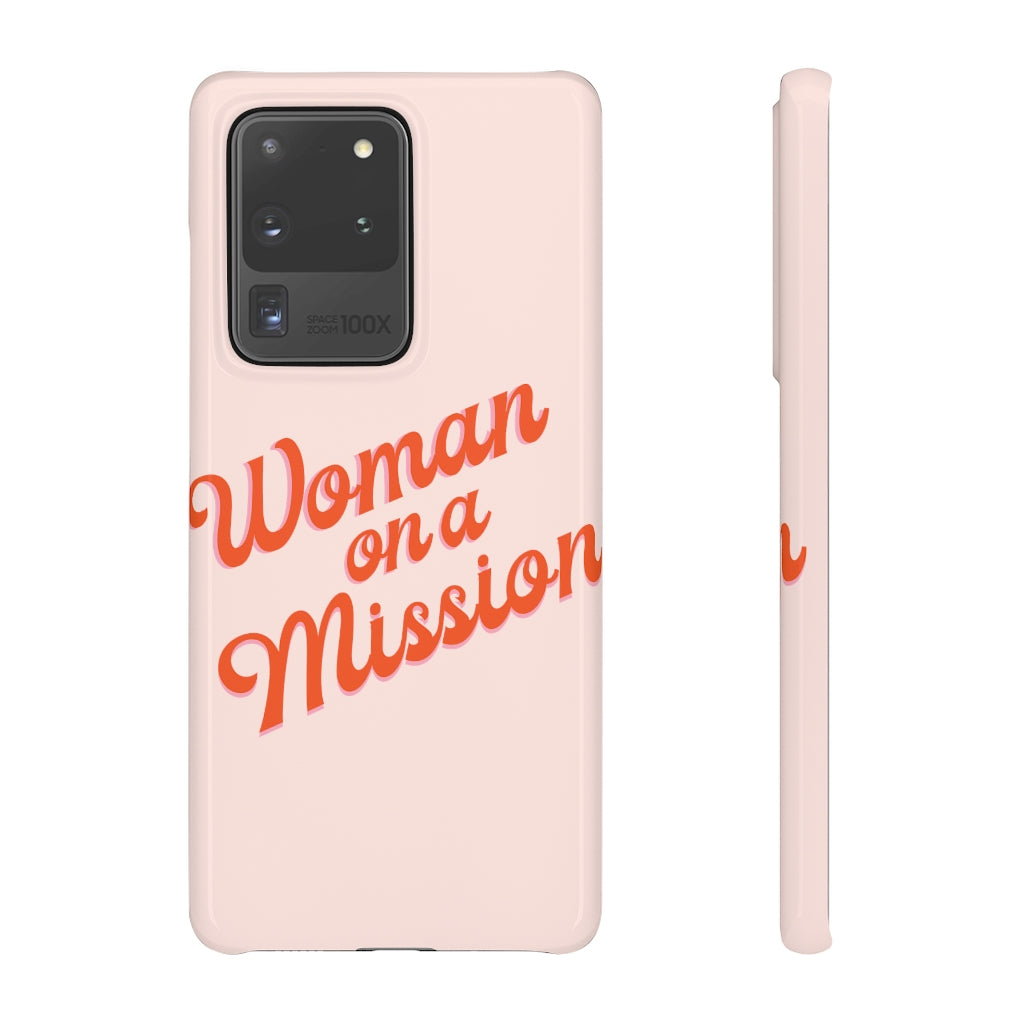 Woman on a Mission -Pink- Tough Phone Case