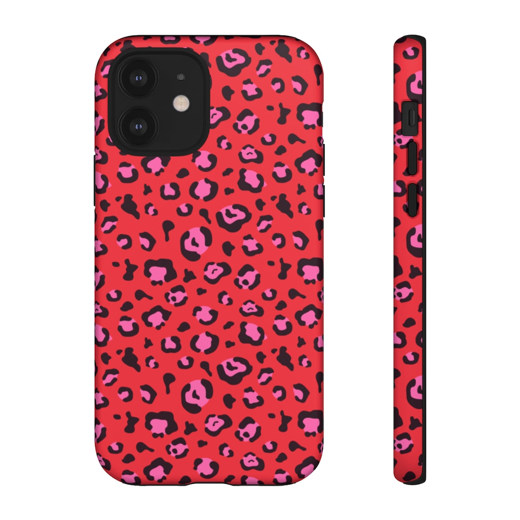 Signature Red Leopard Tough Phone Case