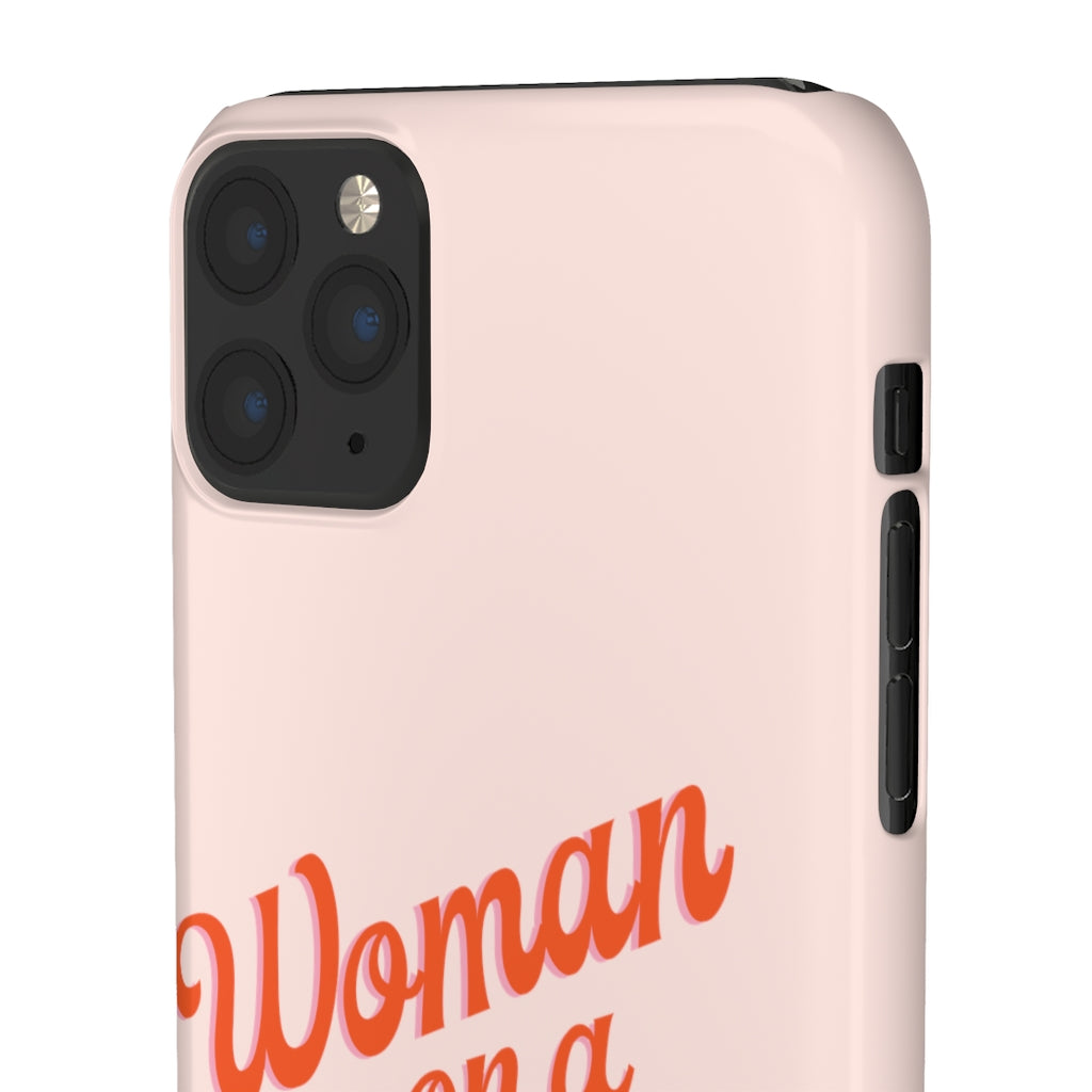 Woman on a Mission -Pink- Tough Phone Case