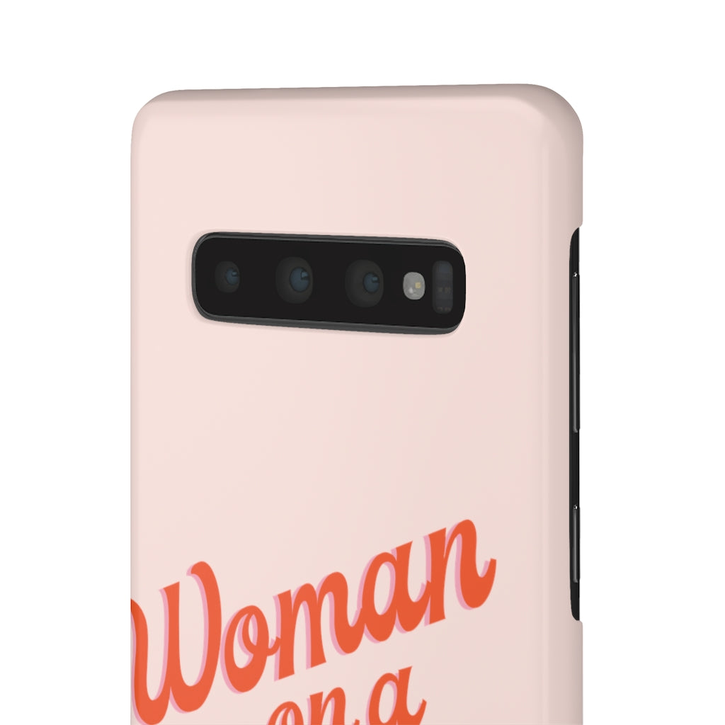 Woman on a Mission -Pink- Tough Phone Case