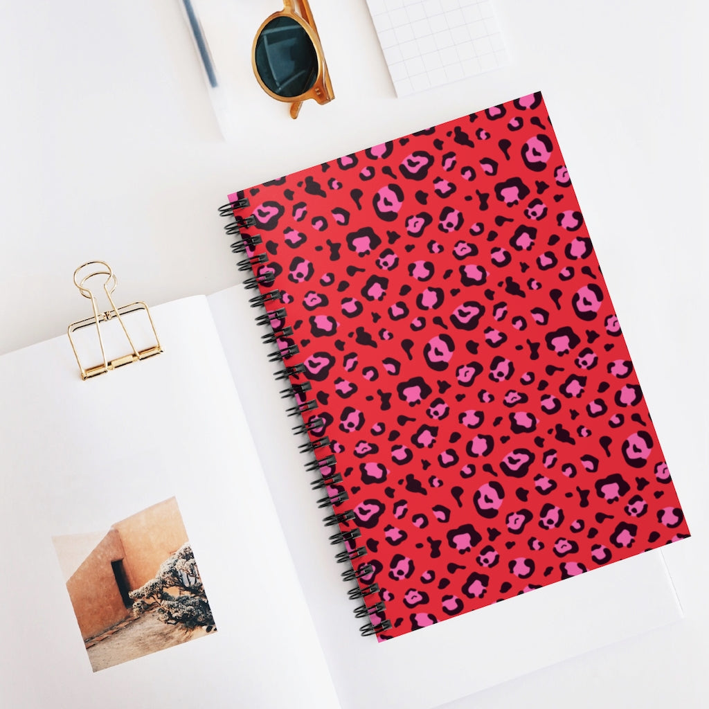 Red Leopard Spiral Notebook