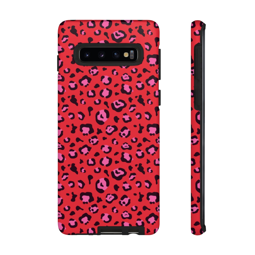 Signature Red Leopard Tough Phone Case