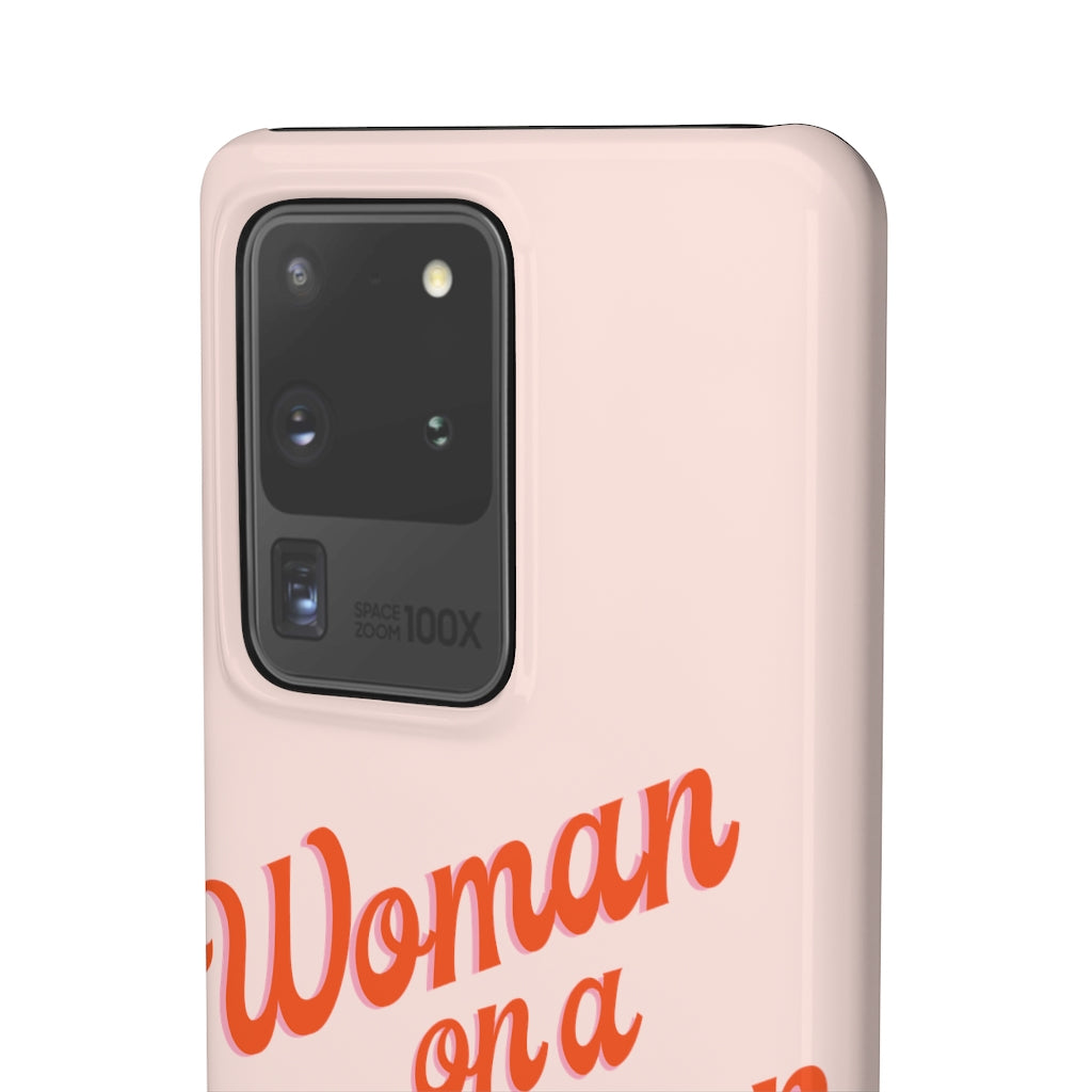 Woman on a Mission -Pink- Tough Phone Case