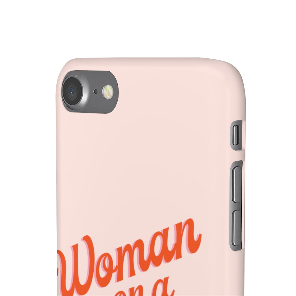 Woman on a Mission -Pink- Tough Phone Case