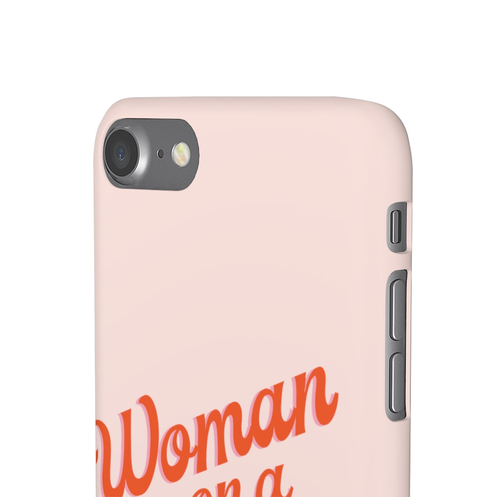 Woman on a Mission -Pink- Tough Phone Case