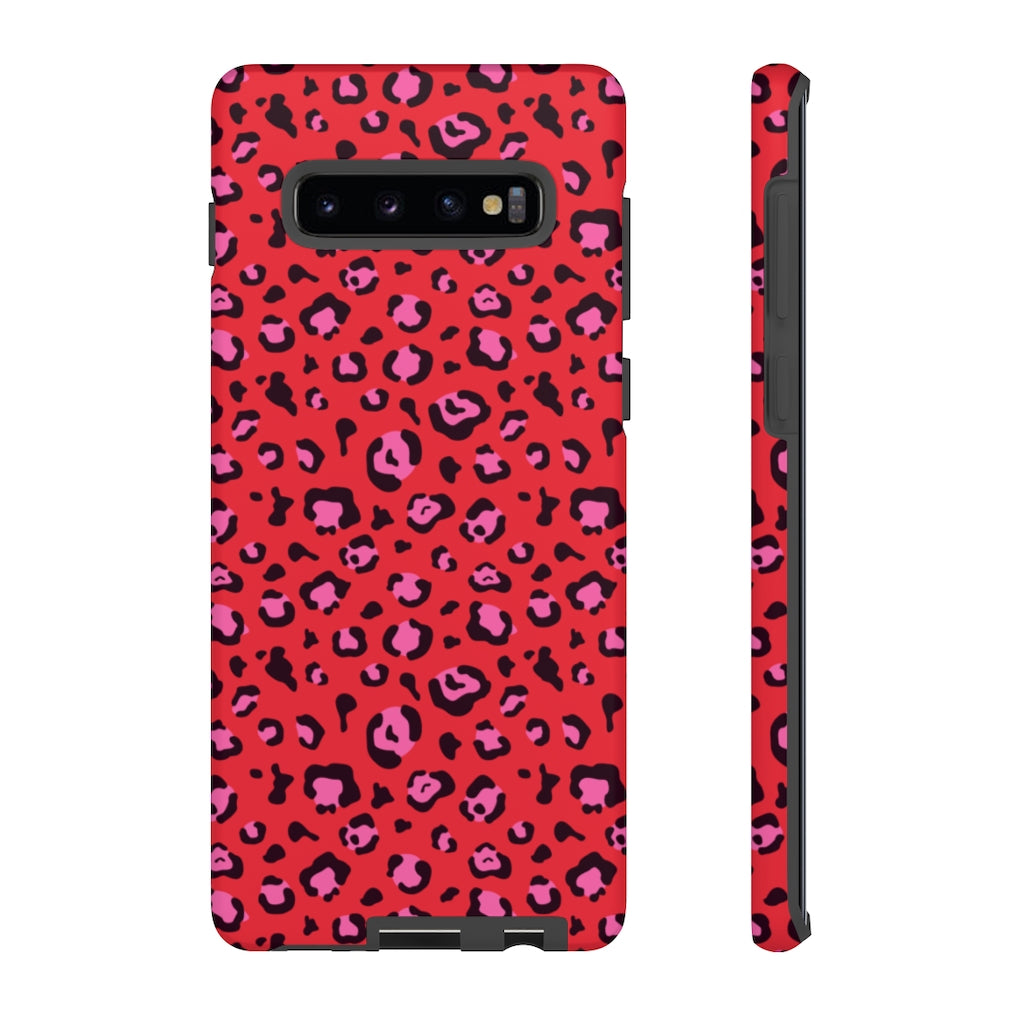 Signature Red Leopard Tough Phone Case