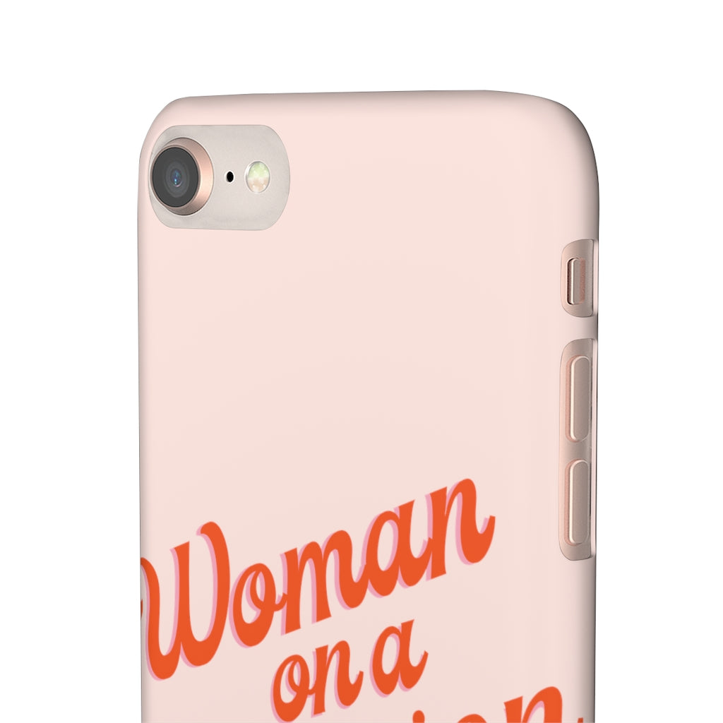 Woman on a Mission -Pink- Tough Phone Case