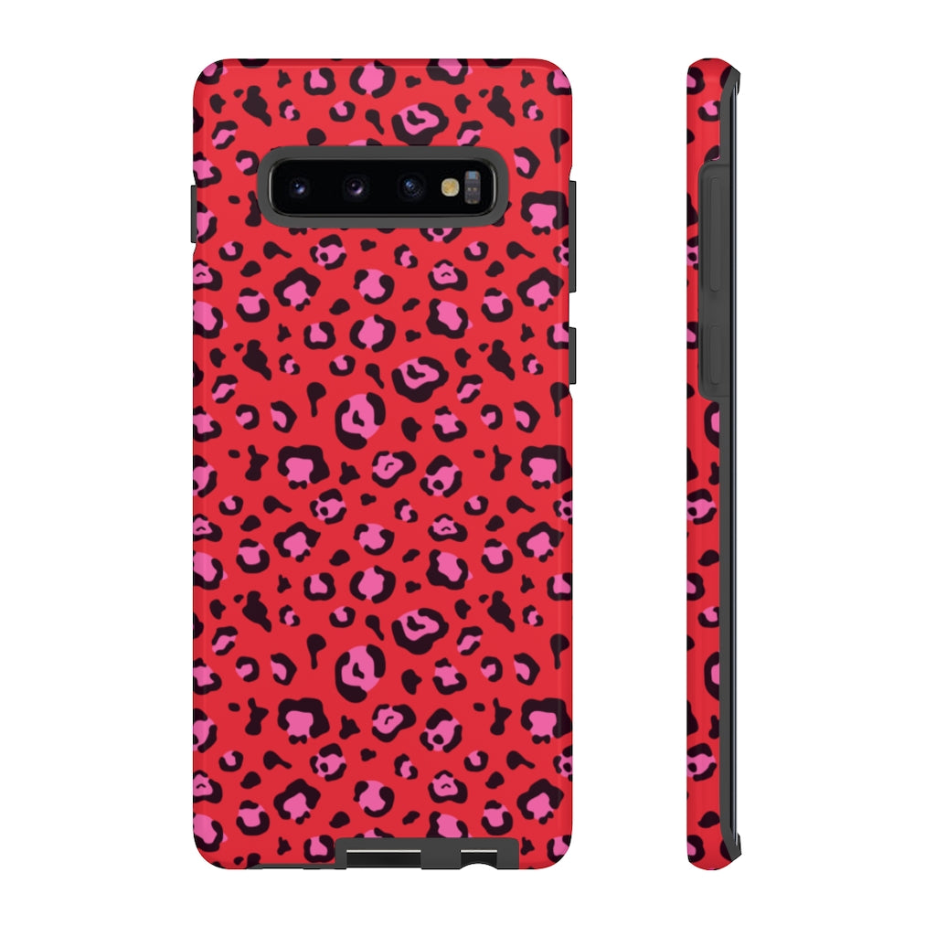 Signature Red Leopard Tough Phone Case