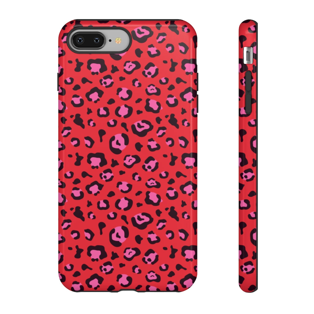 Signature Red Leopard Tough Phone Case