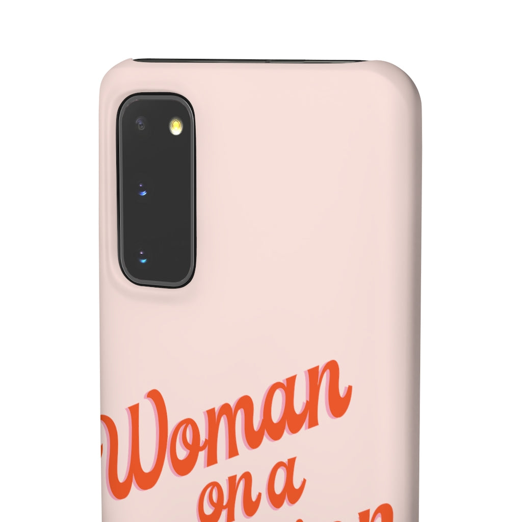 Woman on a Mission -Pink- Tough Phone Case