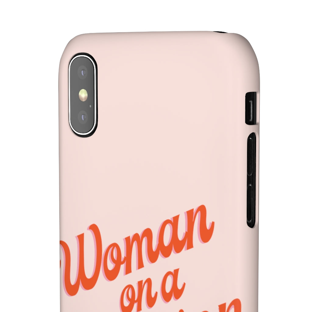 Woman on a Mission -Pink- Tough Phone Case