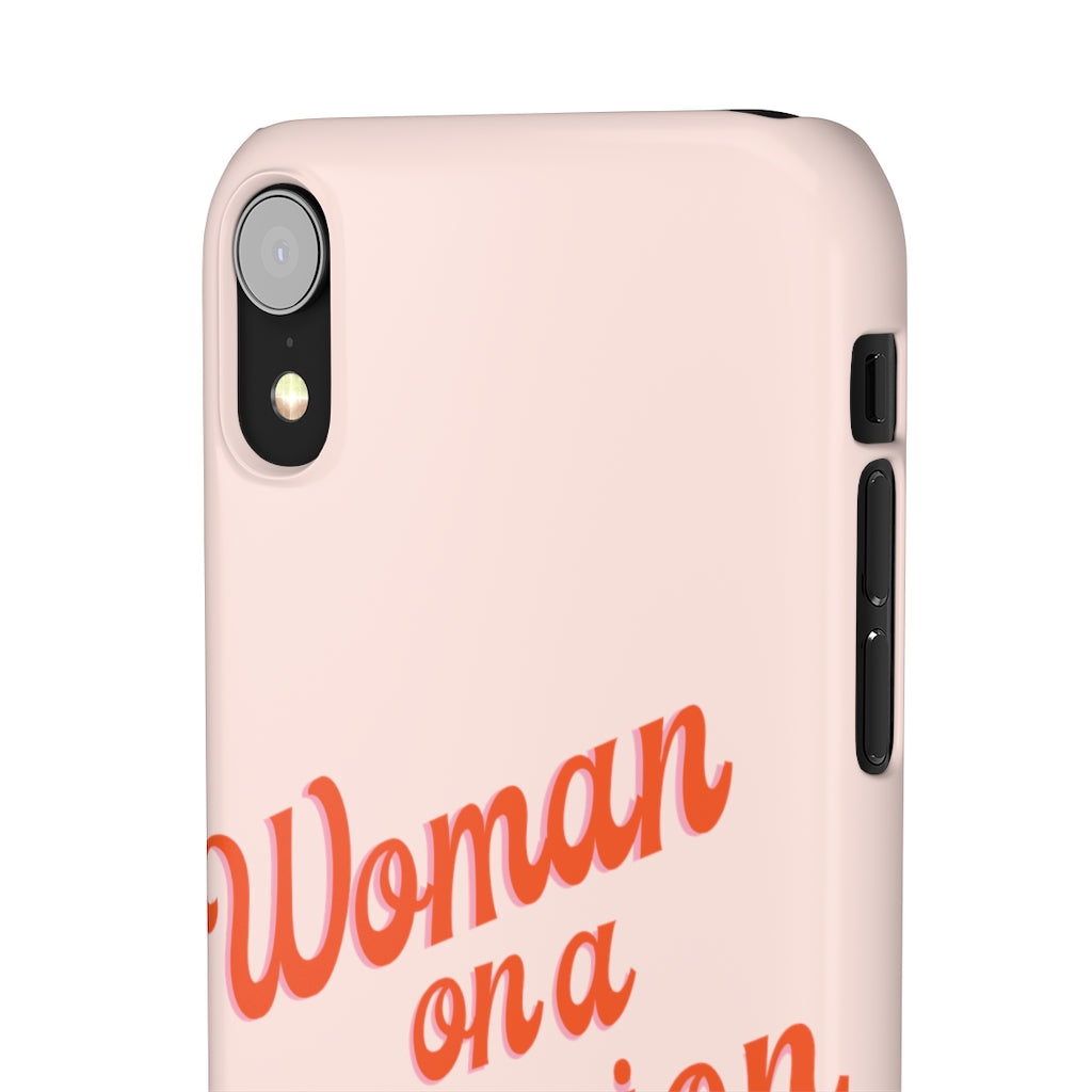 Woman on a Mission -Pink- Tough Phone Case