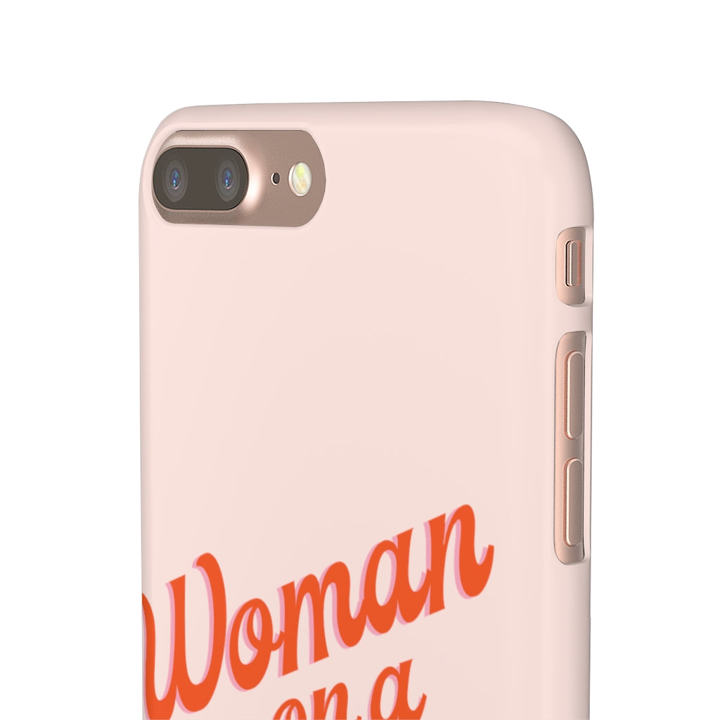 Woman on a Mission -Pink- Tough Phone Case