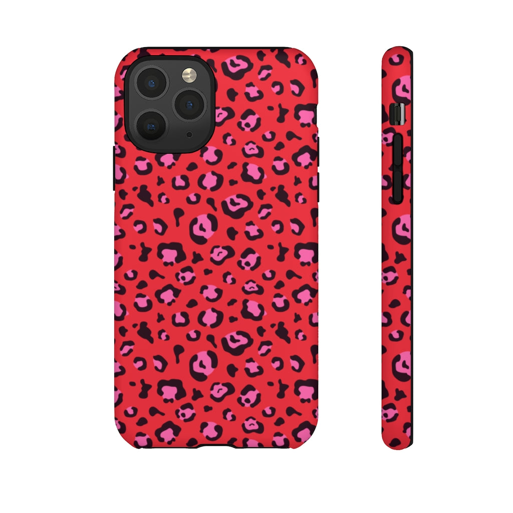 Signature Red Leopard Tough Phone Case