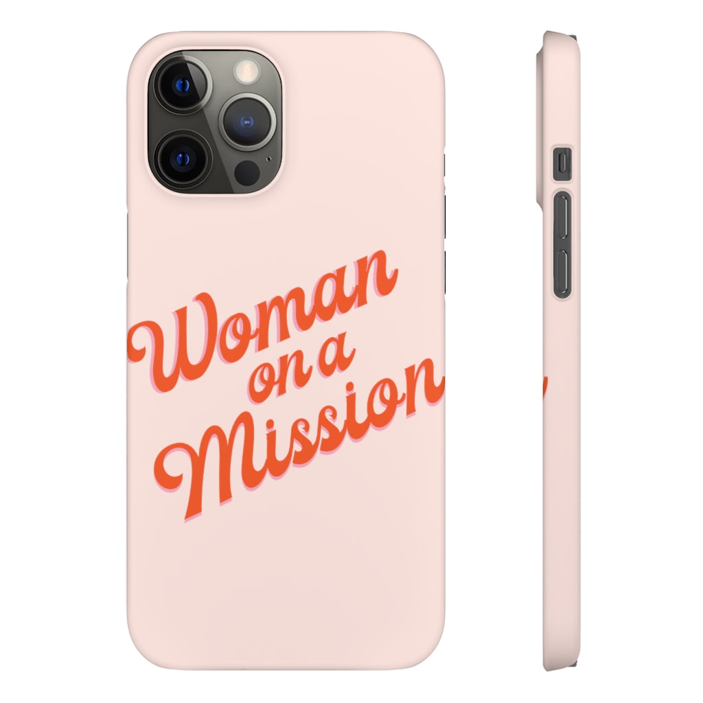 Woman on a Mission -Pink- Tough Phone Case
