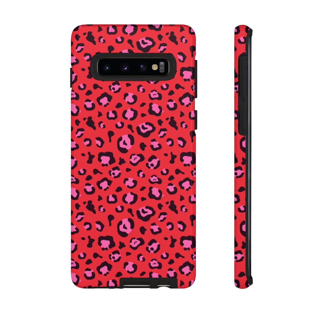 Signature Red Leopard Tough Phone Case
