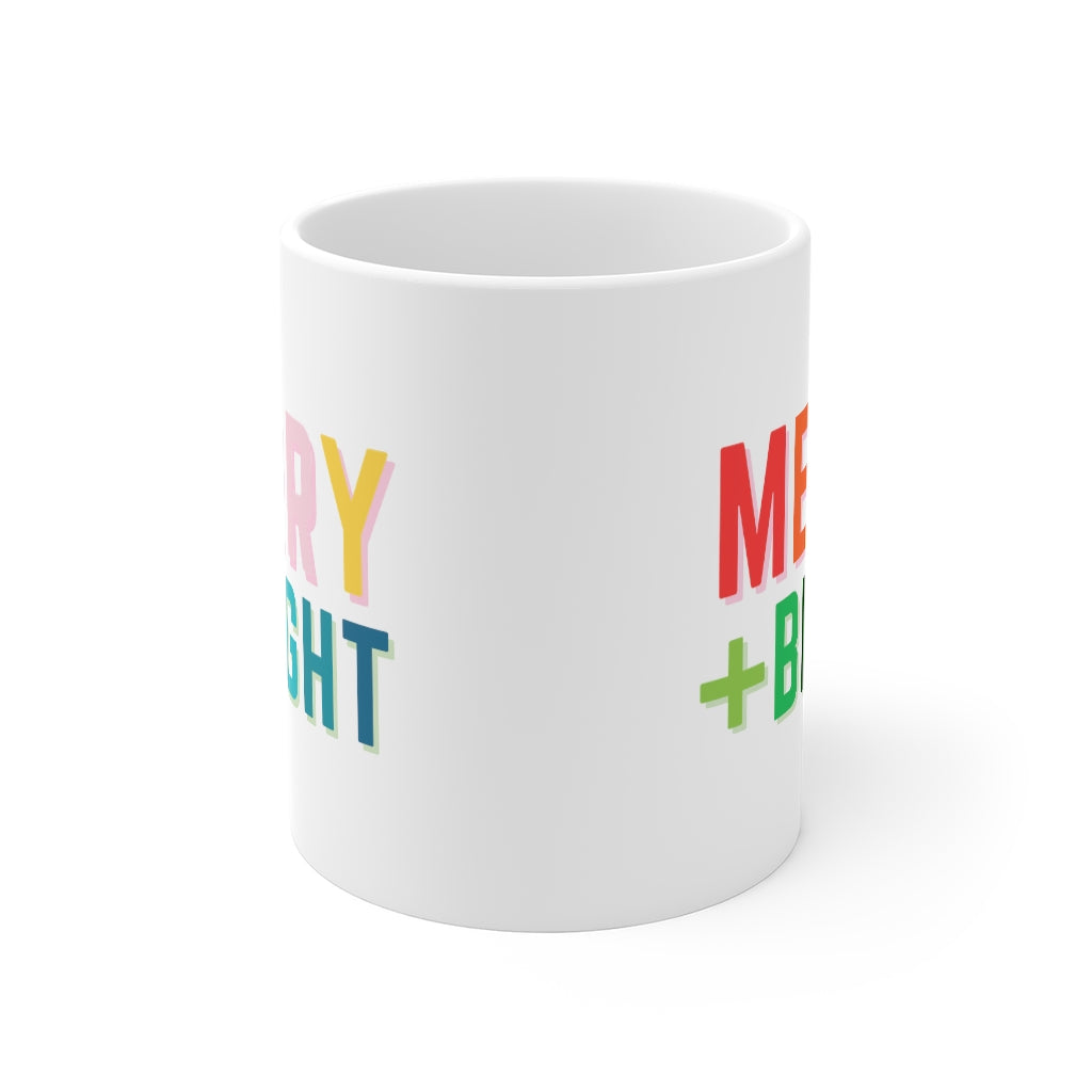 Merry + Bright Rainbow Mug