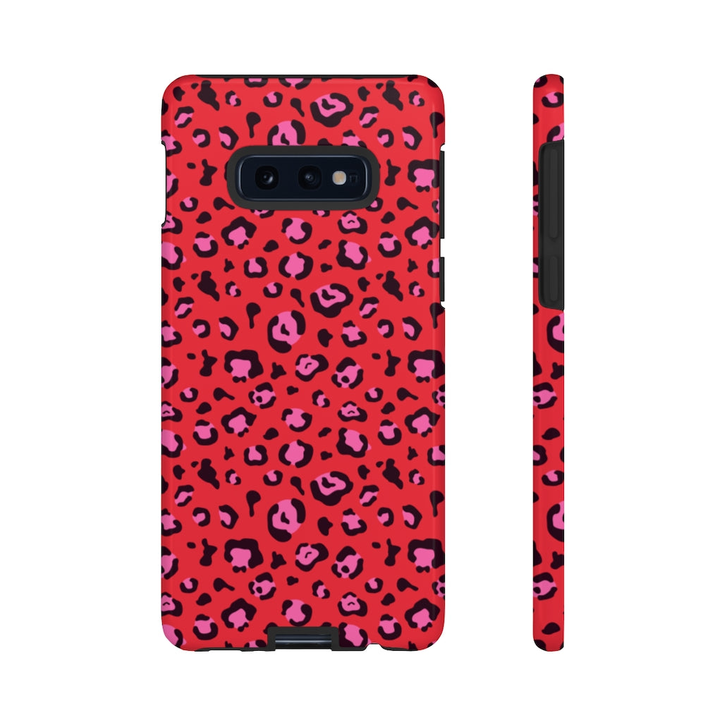 Signature Red Leopard Tough Phone Case
