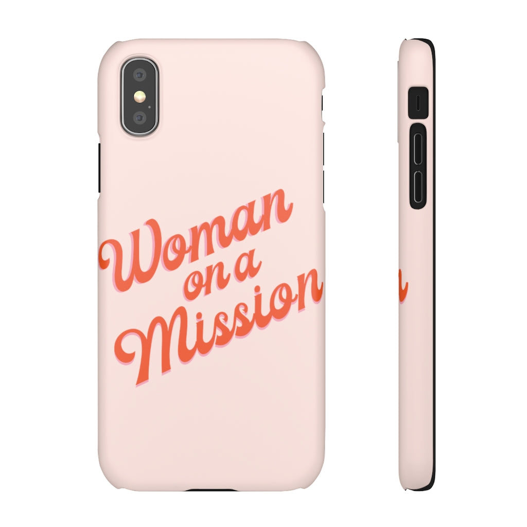 Woman on a Mission -Pink- Tough Phone Case