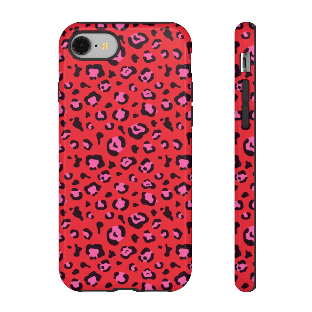 Signature Red Leopard Tough Phone Case