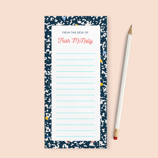 Personalized Script Tall Teacher Notepad