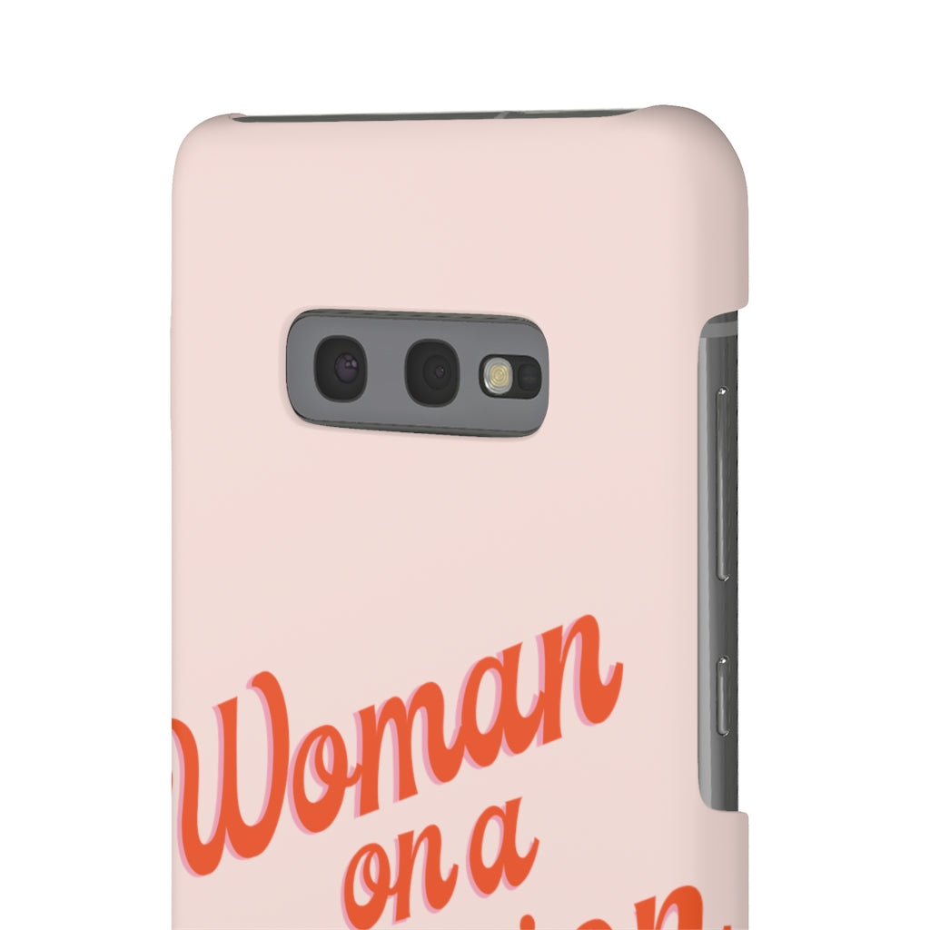 Woman on a Mission -Pink- Tough Phone Case