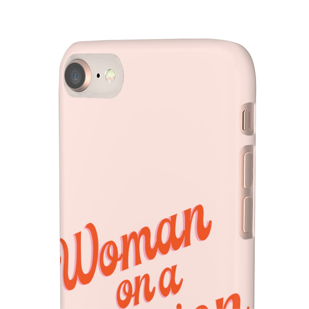 Woman on a Mission -Pink- Tough Phone Case