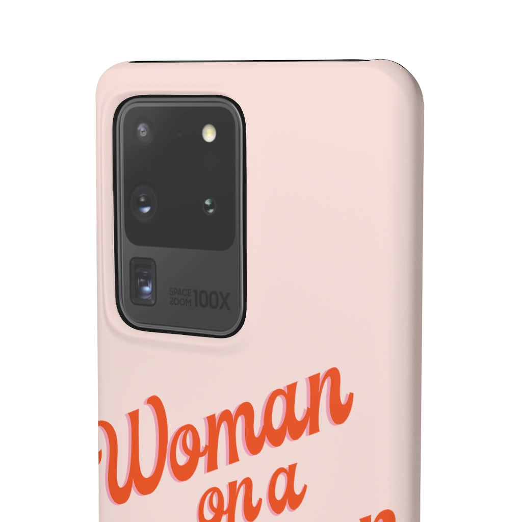 Woman on a Mission -Pink- Tough Phone Case