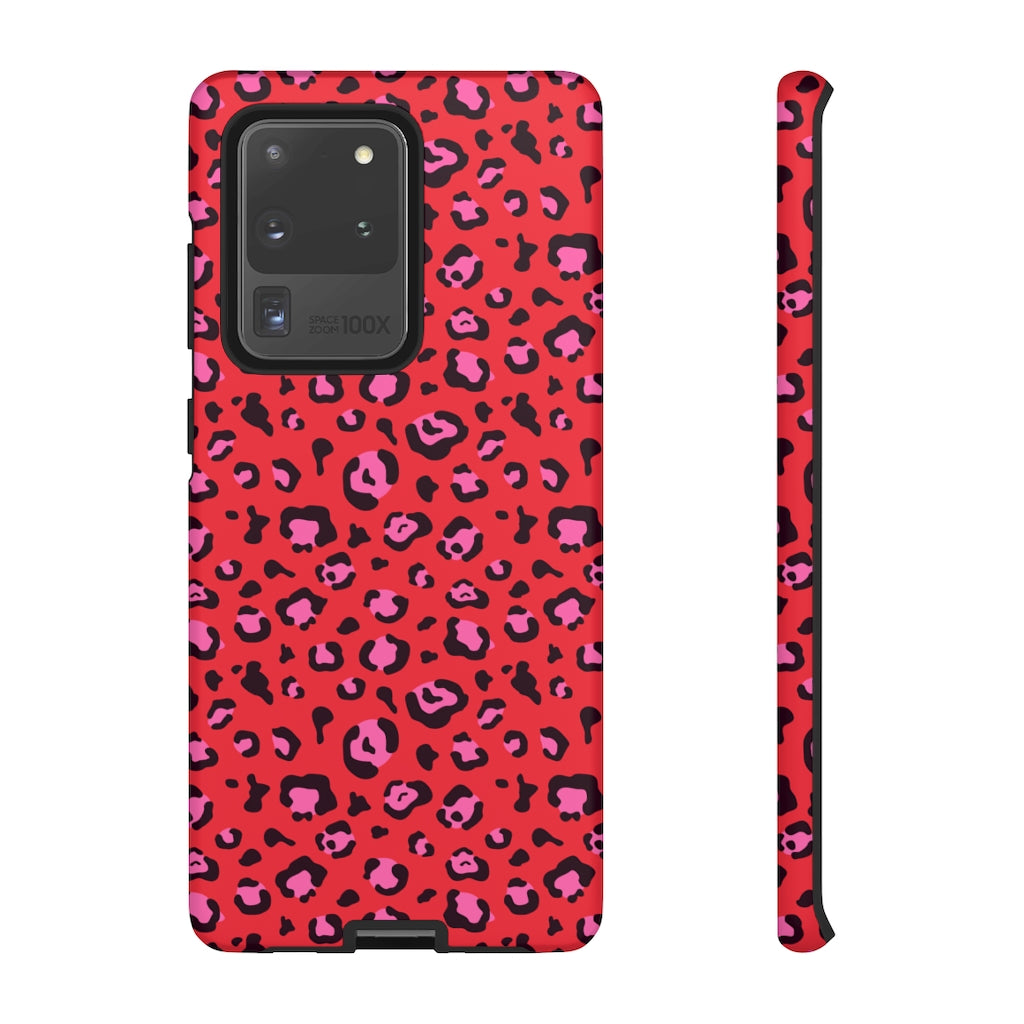 Signature Red Leopard Tough Phone Case