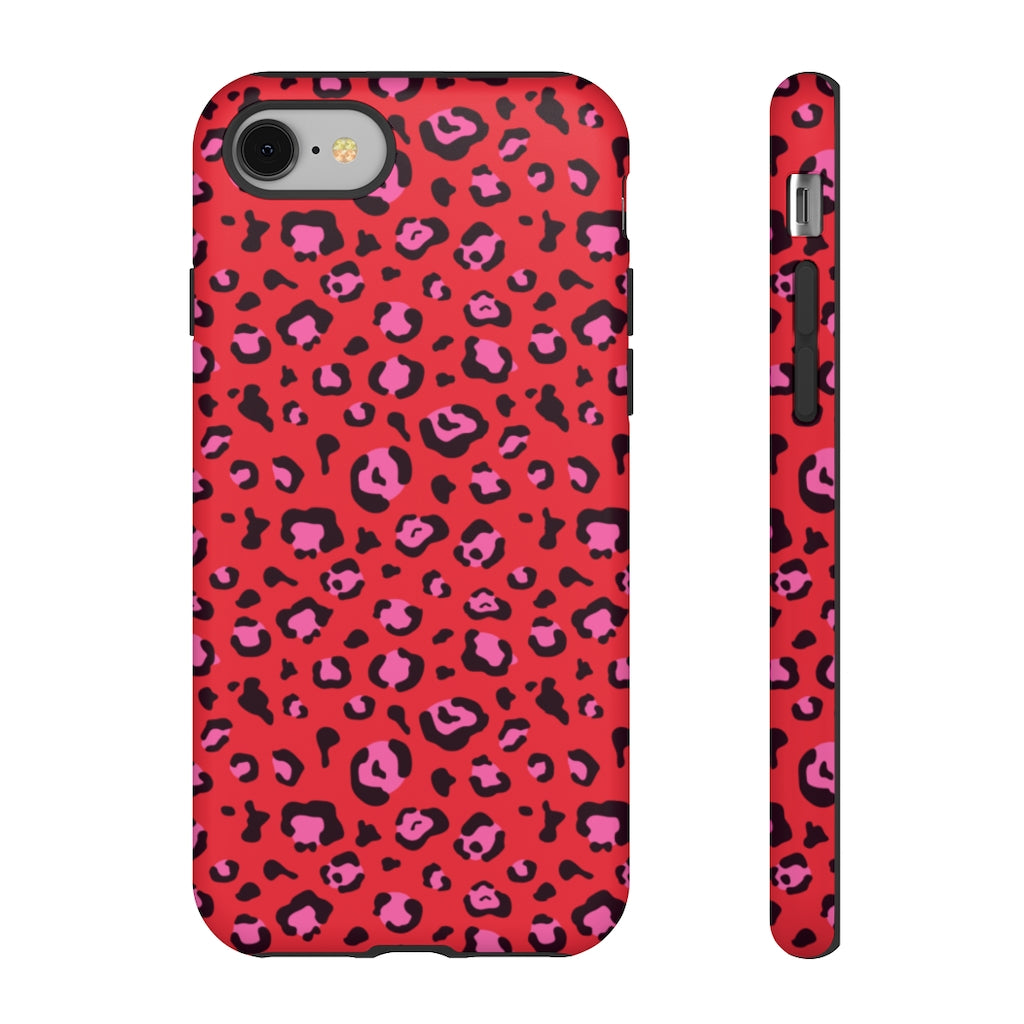 Signature Red Leopard Tough Phone Case